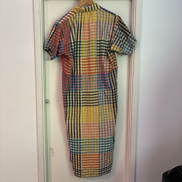 Colorful Checkered Button-Up Dress - Picture 12 of 15